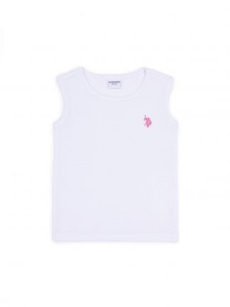 تاپ دخترانه سفید یو اس پولو تصویر ۱