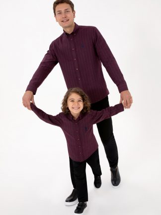 پیراهن پسرانه زرشکی یو اس پولو