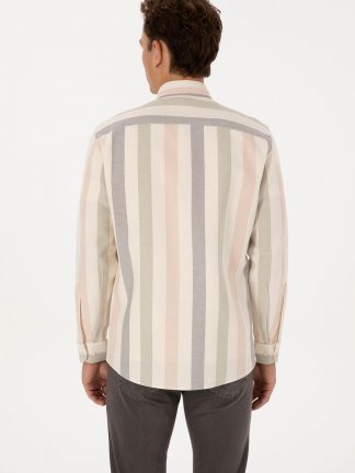 پیراهن مردانه خاکی روشن یو اس پولو