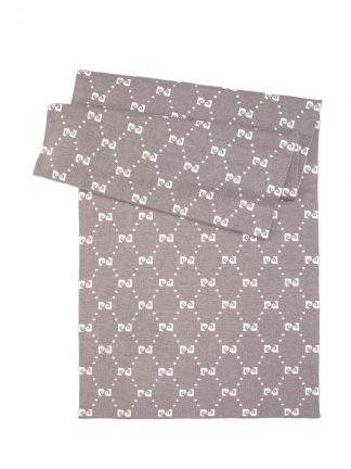 شال کلاه و دستکش زنانه خاکی ملانژ پیرکاردین