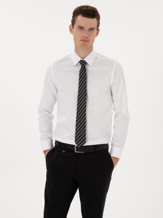 پیراهن رسمی مردانه سفید پیرکاردین