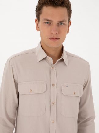 پیراهن مردانه طوسی یو اس پولو