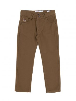 شلوار کتان پسرانه خاکی روشن یو اس پولو