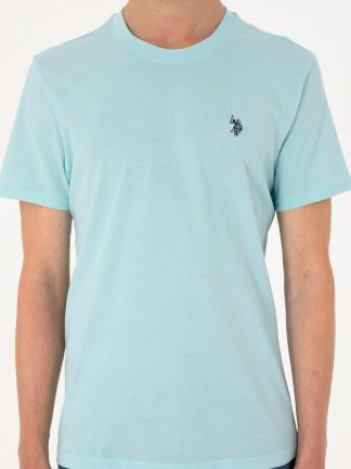 تی شرت مردانه آبی فیروزه ای یو اس پولو