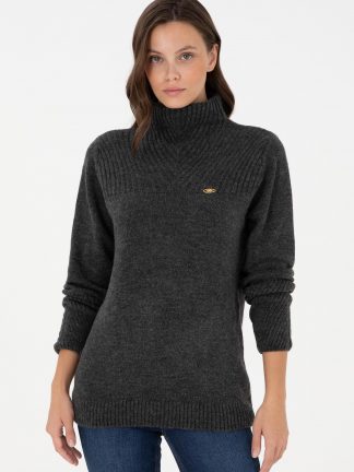 تونیک زنانه خاکستری تیره یو اس پولو