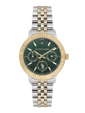 ساعت مچی زنانه طلایی یو اس پولو