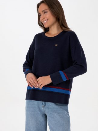 پلیور زنانه سرمه ای یو اس پولو