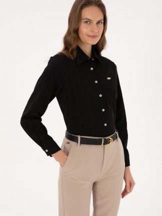 شومیز زنانه مشکی یو اس پولو