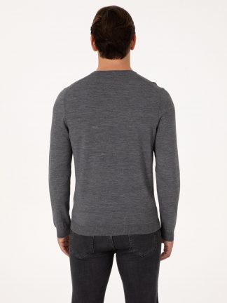 پلیور مردانه خاکی ملانژ کاشارل