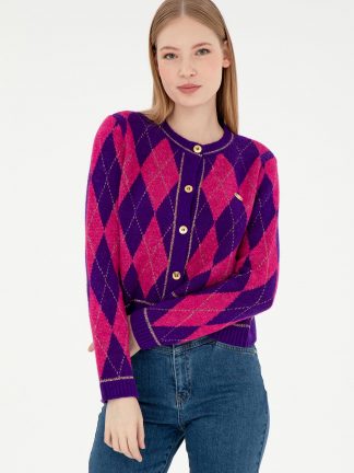 ژاکت زنانه ارغوانی یو اس پولو تصویر ۱