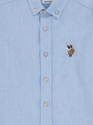 پیراهن پسرانه آبی روشن یو اس پولو