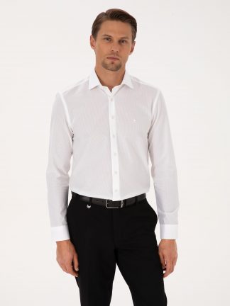 پیراهن رسمی مردانه سفید پیرکاردین