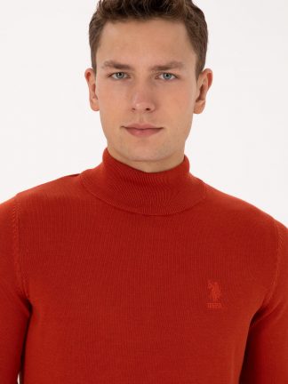 پلیور مردانه آجری یو اس پولو