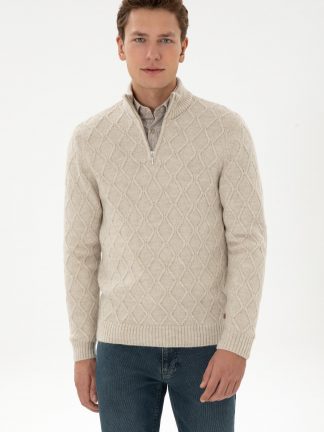 پلیور مردانه طوسی یو اس پولو