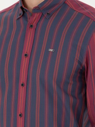 پیراهن آستین بلند مردانه سرمه ای یو اس پولو