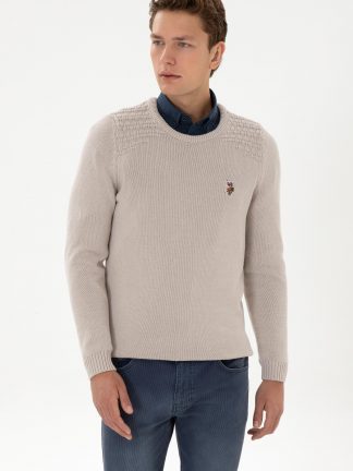 پلیور مردانه طوسی یو اس پولو