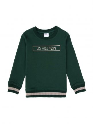 سویشرت پسرانه سبز تیره یو اس پولو