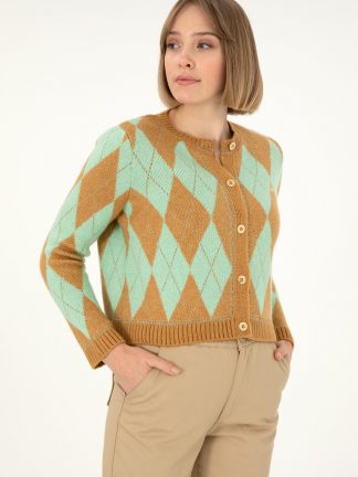 ژاکت زنانه شتری یو اس پولو