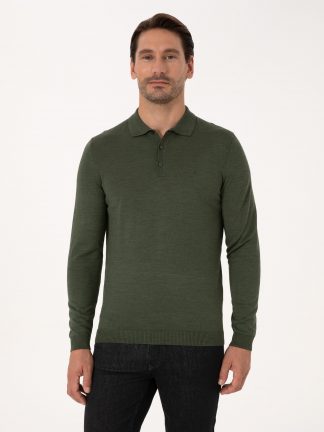 پلیور مردانه خاکی روشن کاشارل