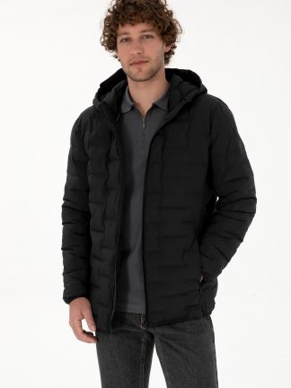 کاپشن مردانه مشکی یو اس پولو