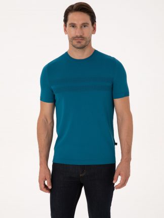 تی شرت مردانه آبی نفتی کاشارل