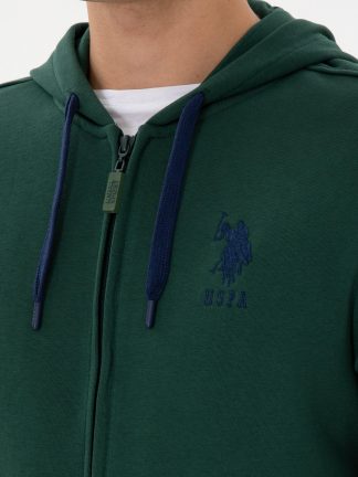 سویشرت مردانه سبز تیره یو اس پولو