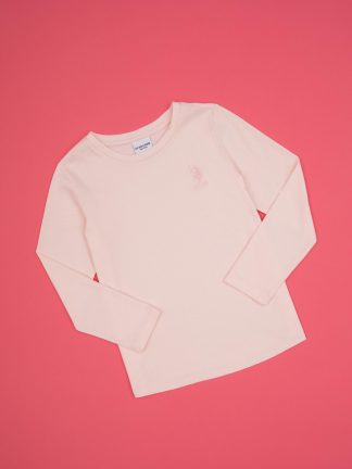 سویشرت دخترانه صورتی روشن یو اس پولو