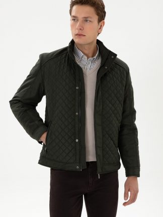 کاپشن مردانه سبز تیره یو اس پولو