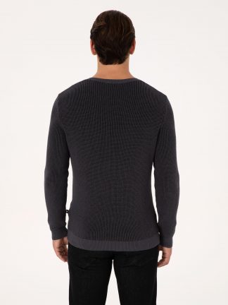 پلیور مردانه خاکستری تیره کاشارل