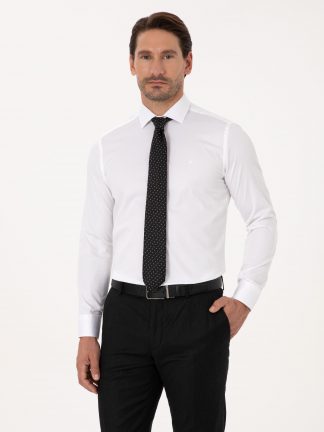 پیراهن رسمی مردانه سفید کاشارل