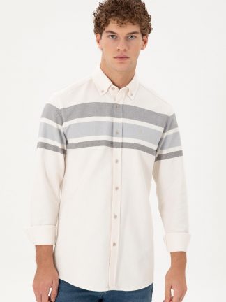 پیراهن مردانه طوسی یو اس پولو