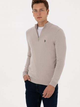 پلیور مردانه طوسی یو اس پولو