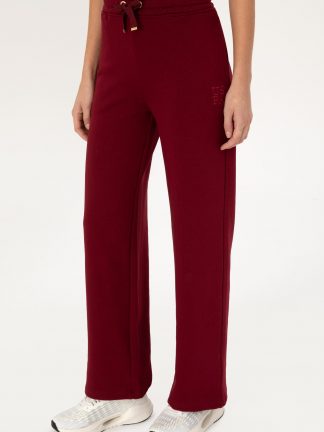 شلوار راحتی زنانه زرشکی یو اس پولو تصویر ۱