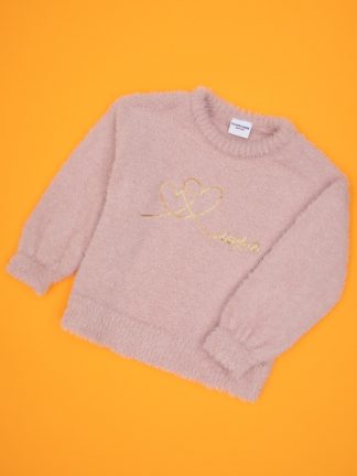 پلیور دخترانه صورتی پودری یو اس پولو