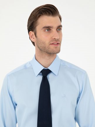 پیراهن رسمی مردانه آبی روشن پیرکاردین