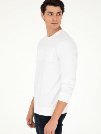 سویشرت مردانه سفید یو اس پولو