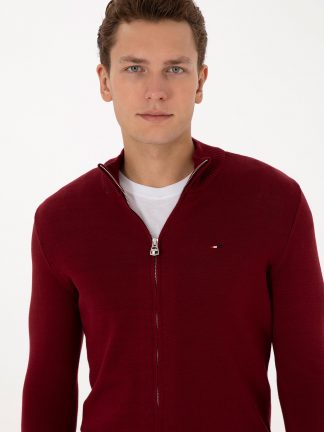 پیراهن مردانه زرشکی یو اس پولو