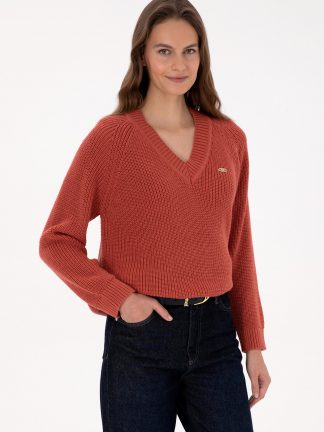 پلیور زنانه گلبهی یو اس پولو