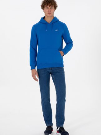 هودی مردانه آبی تیره یو اس پولو