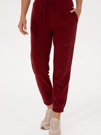 شلوار راحتی زنانه زرشکی یو اس پولو