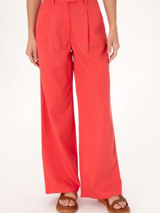 شلوار کتان زنانه قرمز یو اس پولو