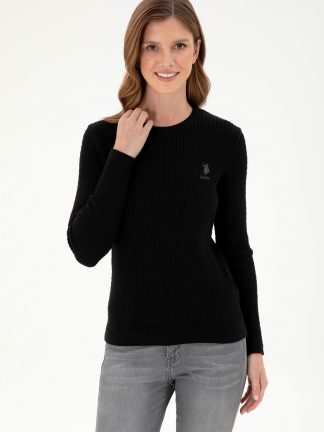 پلیور زنانه مشکی یو اس پولو