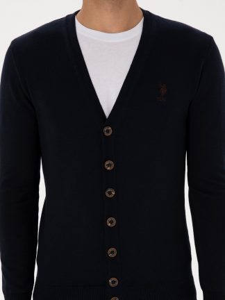 ژاکت مردانه سرمه ای یو اس پولو