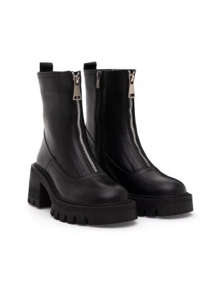 نیم بوت زنانه مشکی جلو زیپ یو اس پولو