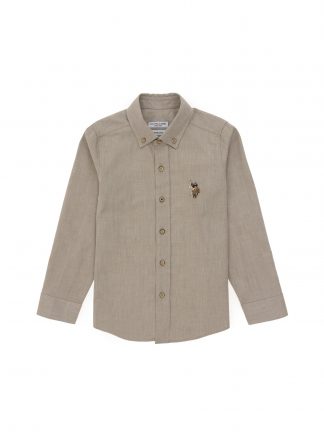 پیراهن پسرانه خاکی روشن یو اس پولو