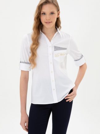 شومیز زنانه سرمه ای یو اس پولو