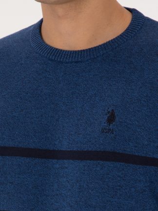 پلیور مردانه آبی لاجوردی روشن یو اس پولو