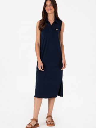 پیراهن زنانه سرمه ای یو اس پولو