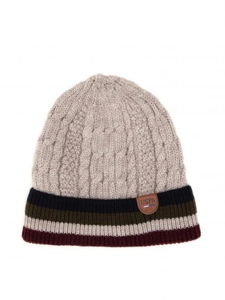 کلاه بافت مردانه طوسی یو اس پولو