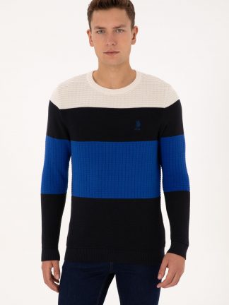 پلیور مردانه سرمه ای یو اس پولو